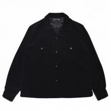 ڻĤ2MINEDENIM(ޥǥ˥) Narrow Corduroy Western Open Collar SH(ʥǥ󥷥) BLACK