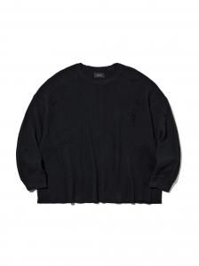 DELUXE】ダメージ加工 トレーナー 黒 L 10019636_1.jpg