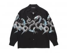 【残り1点】WACKO MARIA (ワコマリア)HAWAIIAN SHIRT L/S ( TYPE-4 )(ハワイアン長袖シャツ)BLACK