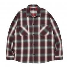 ROTTWEILER (åȥ磻顼)R9 OMBRE CHECK SHIRT(֥å) RED