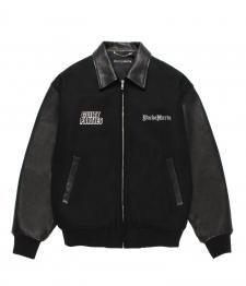 【残り2点】WACKO MARIA (ワコマリア)LEATHER VARSITY JACKET ( TYPE-1 )(レザーバーシティージャケット) BLACK