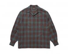 WACKO MARIA (拾ޥꥢ)WOOL OMBRE CHECK OPEN COLLAR SHIRT L/S ( TYPE-3 )(ڥɥȥ󥦡륷)BROWN-BLUE