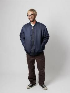 WAX (å) Bomber jacket(ܥС㥱å)NAVY