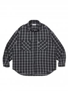 COOTIE PRODUCTIONS(�����ƥ���)AD Processing Heavy Flannel Check L/S Shirt(AD�ץ������󥰥إӡ��ե��ͥ�����å������) Black