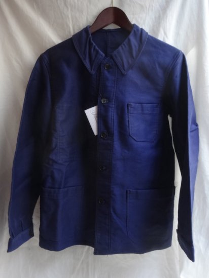 5060's Vinatge Dead Stock Blue Moleskin Jacket Made in France