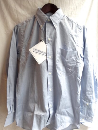 ILLMINATE 別注 INDIVIDUALIZED SHIRTS Pin-Oxford  6 Button  <BR>MADE IN U.S.A <BR>Sax