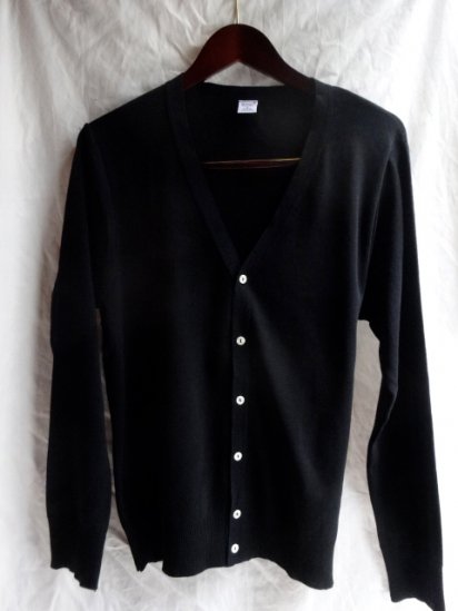 Gicipi Cotton Knit Cardigan Made in Italy Black