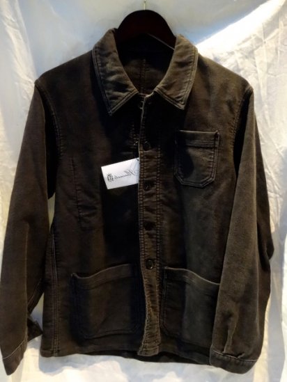 60's Vintage French Moleskin Work Jacket