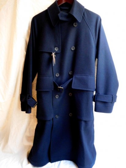S.E.H KELLY West Yorkshire Merino Wool Melton Trench Coat Made in England