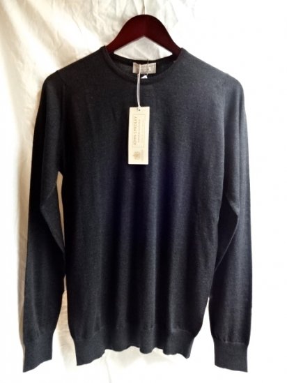 JOHN SMEDLEY Cashmere & Silk Crew Knit MADE IN ENGLAND