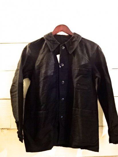 50's〜Vintage French Black Moleskin Work jacket