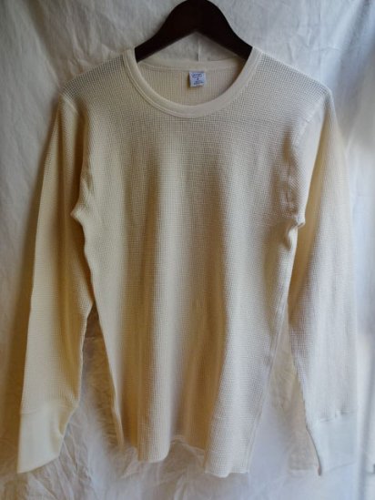 Gicipi Cotton Heavy Waffle Crew Neck L/T Made in ITALY/Natural