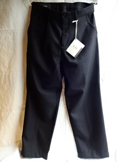  RICCARDO METHA Marzotto Fabric Wool 1Tac Trousers Made in Italy Black