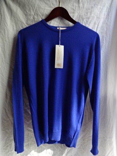 John Smedley Cashmere  100% Knit Made in England Blue