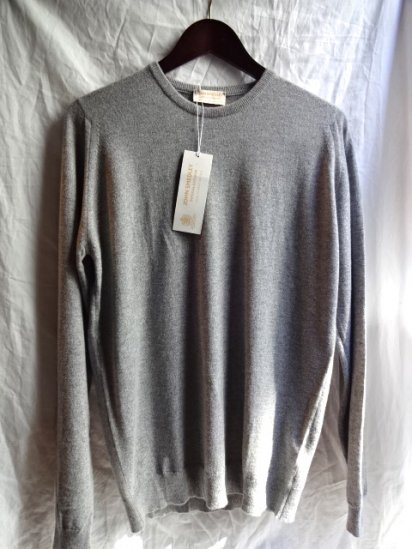John Smedley Cashmere  100% Knit Made in England Gray