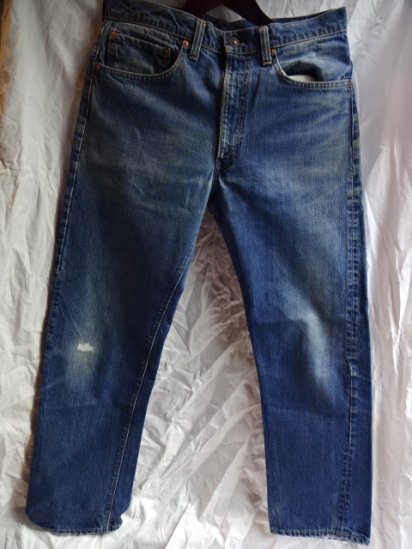 70's Vintage LEVI'S 505 Single Good Repaired 