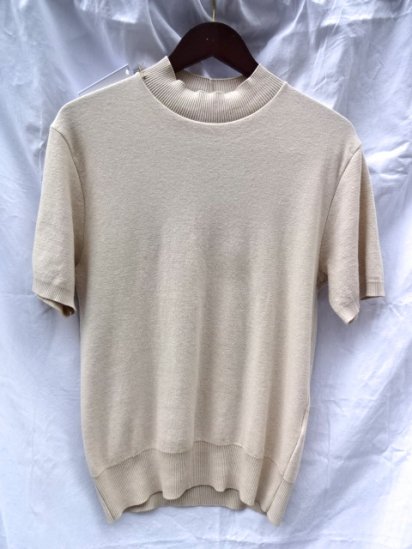 Gicipi Cotton Knit Mock Neck S/S Made in Italy