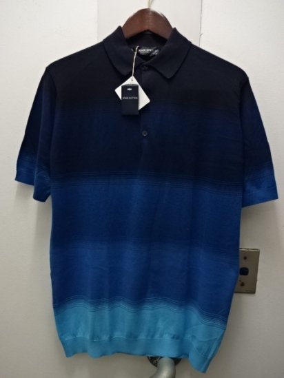 John Smedley Sea Island Cotton Knit STRIPED SHIRTS Made in England<BR>SPECIALl PRICE 9,800 + Tax