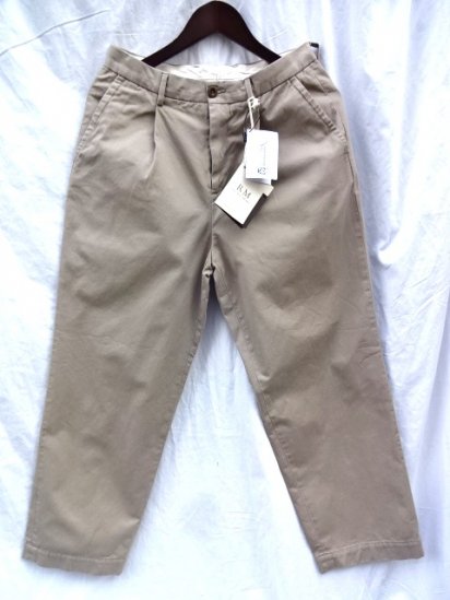 RICCARDO METHA Cotton Twill 1Tac Trousers Made in Italy Beige