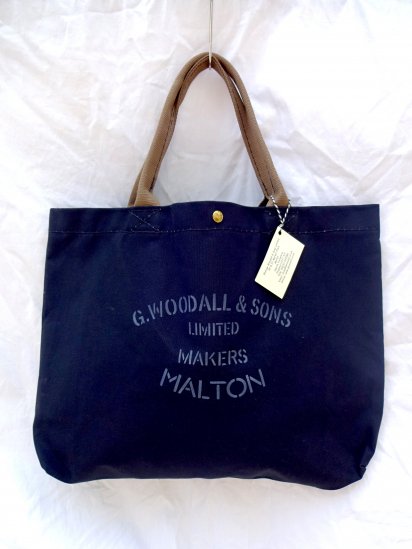 G.Woodall & Sons 14oz Cotton Canvas SHOULDER BAG POPPER Made in England Black