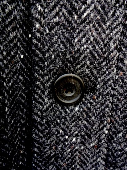 S.E.H KELLY Donegal Herringbone Balmacaan Coat Made in England 