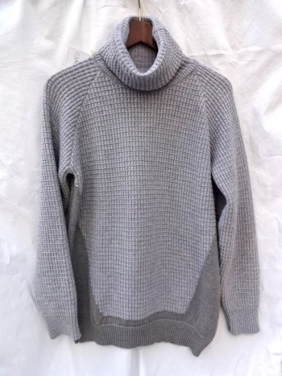 John Smedley Wool x Cashmere / Cotton Knit SYMMETRY ROLL NECK PULLOVER Made in England