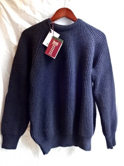 WILLIAM LOCKI Lambs Wool 100 Crew Neck Sweater MADE IN SCOTLAND 