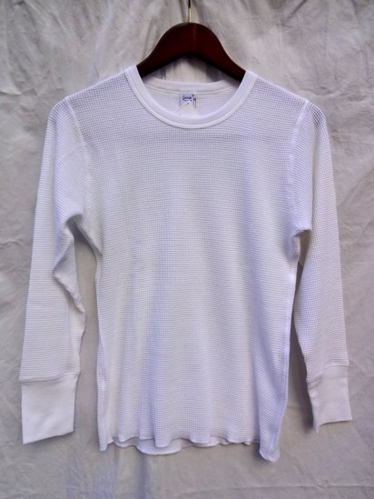 Gicipi Cotton Heavy Waffle Crew Neck L/T Made in ITALY/White