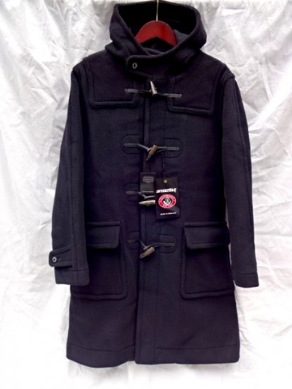 INVERTERE x Joshua Ellis Duffle Coat Made in England & Woven in England Navy