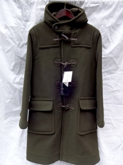 INVERTERE x Joshua Ellis Duffle Coat Made in England & Woven in England Olive