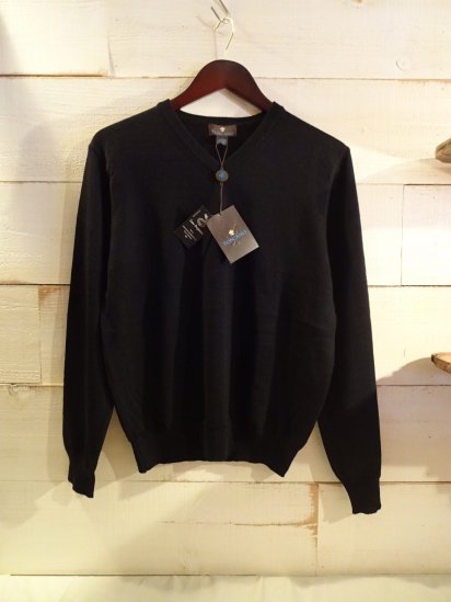 TOSCANO Merino Wool V-Neck Sweater Made in Italy<BR>SALE! 12,800 + Tax → 6,400 + Tax