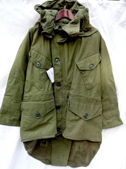 50's Vintage British Army Cold Weather Middle Parka Size3 