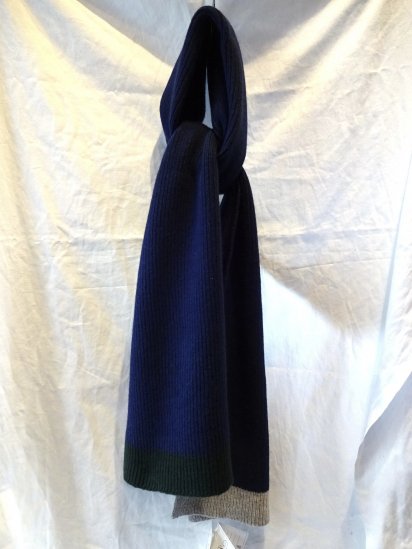 <img class='new_mark_img1' src='https://img.shop-pro.jp/img/new/icons50.gif' style='border:none;display:inline;margin:0px;padding:0px;width:auto;' />Country of Origin Colour Block Scarf Made in ENGLAND Navy / Green / Grey