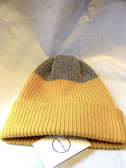 <img class='new_mark_img1' src='https://img.shop-pro.jp/img/new/icons50.gif' style='border:none;display:inline;margin:0px;padding:0px;width:auto;' />Country of Origin Rib Quarter Hat Made in ENGLAND Yellow x Grey