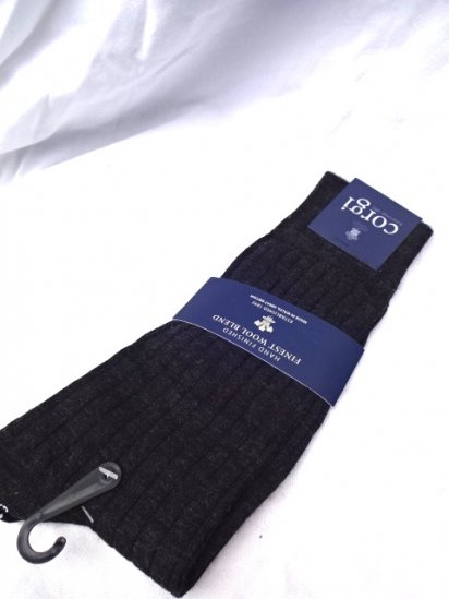 Corgi Wool Socks MADE IN U.K Charcoal