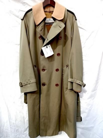 Vintage Aquascutum All Cotton ＆ 1 Panel Sleeve Trench Coat With 