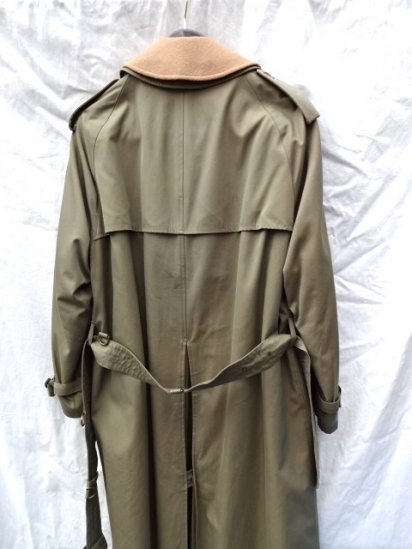 Vintage Aquascutum All Cotton ＆ 1 Panel Sleeve Trench Coat With 