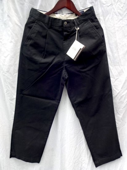 RICCARDO METHA Cotton Twill 1Tac Trousers Made in Italy Black