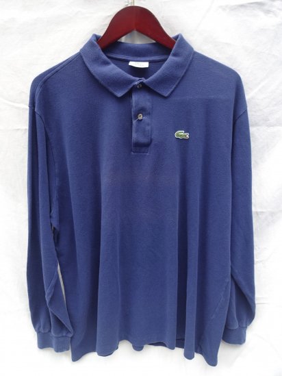 90's Vintage Made in France Lacoste L/S Polo Shirts Navy / 22