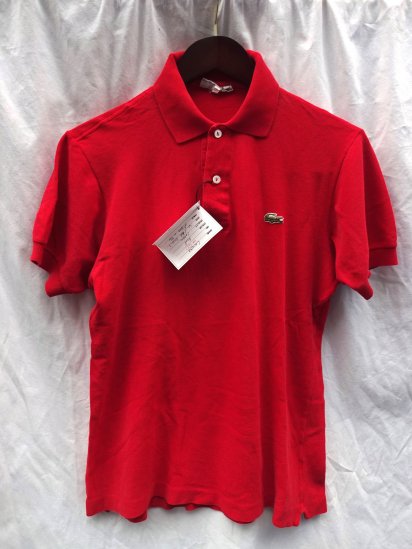 60-70's Vintage Made in France Lacoste Polo Shirts Red / 27