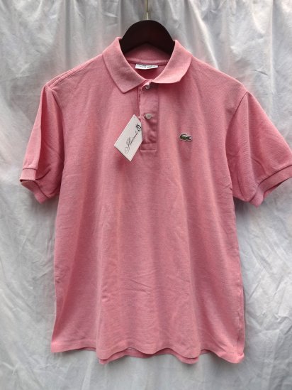 80's Vintage Made in France Lacoste Polo Shirts Heather Pink / 32