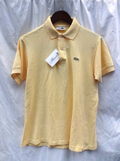 70-80's Vintage Made in France Lacoste Polo Shirts Yellow / 33