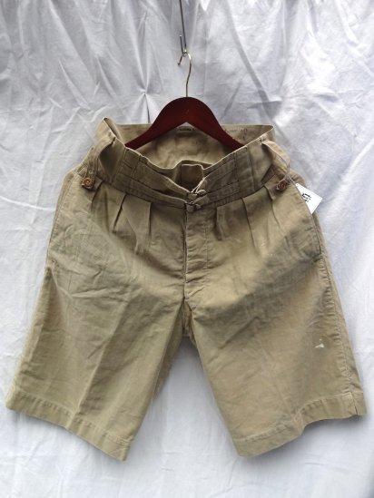 40's Vintage British Army Tailor made Khaki Drill Shorts 