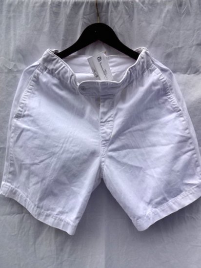 50 ~ 60s Vintage British Military PT Shorts / Shorts , White , Recreation White / 1