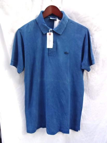 Modesty Industry Black Over Dyed Lacoste Polo Shirts Made in France / 2