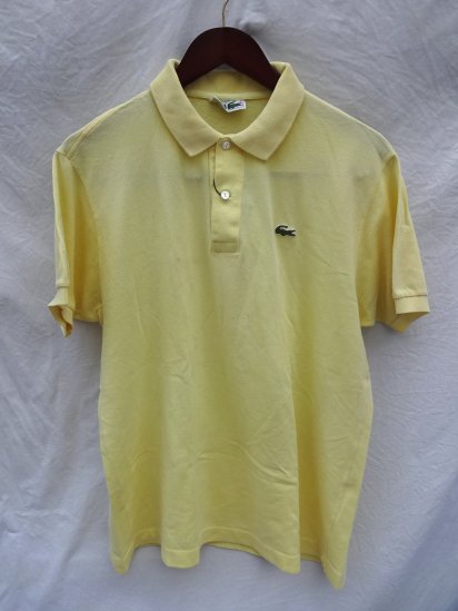 70's Vintage Made in France Lacoste Polo Shirts Yellow / 42