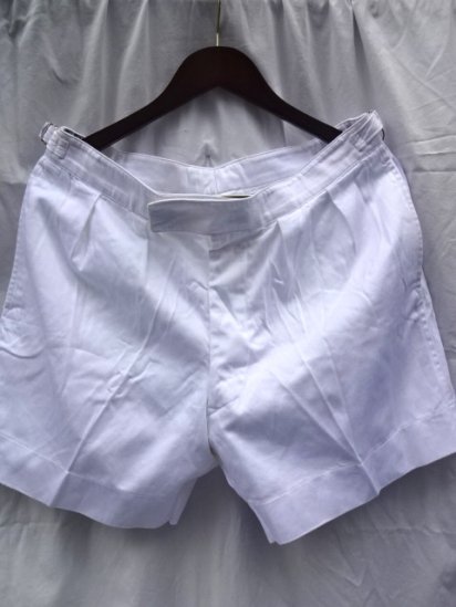 70's Vintage Royal Navy White Drill Shorts/5