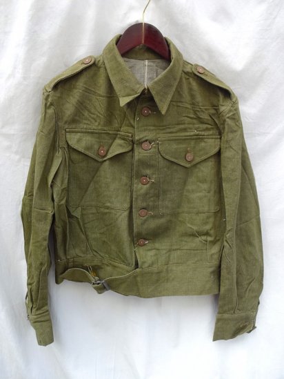 50's Vintage Dead Stock British Army Battledress Uniform <br>Overall Denim Blouses / 12