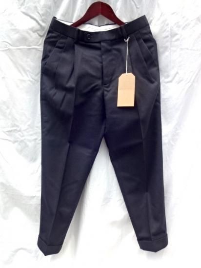 RICHFIELD T-3 “CHEVIOT Wool” Trousers Navy Made in JAPAN