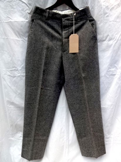 RICHFIELD T-4 Herringbone Wool Trousers Made in JAPAN Charcoal